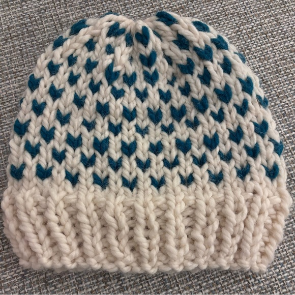 Handmade Knitted Toddler Hats removable faux fur Pom poms - Picture 6 of 7